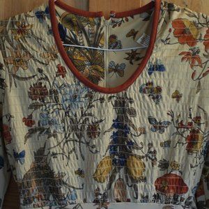 Vintage Mushroom and Butterfly Dress